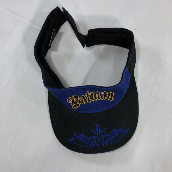 Batman Begins Visor Strapback Hat Cap Adjustable Embroidered One Size Youth OSFM - Picture 6 of 11